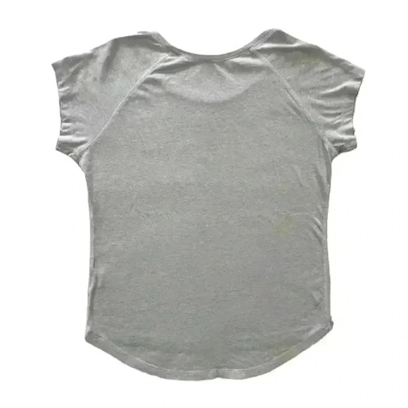 The North Face Gray Cotton Blend Scoop Neck Cap Sleeve High-Low Tee Size M - Picture 2 of 15